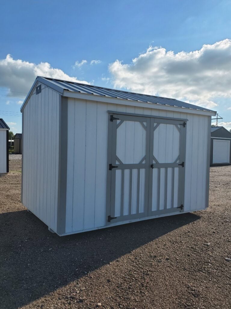 8x12 White with Gray Right front