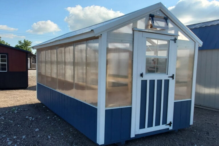 Portable Blue and White Greenhouse